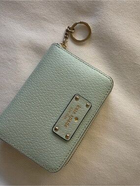 kate spade Mint Leather Key Card Wallet